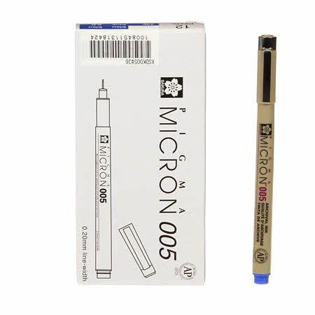 Pigma Micron 005 Pen - Blue - 0.20mm Size 005 - XSDK00536