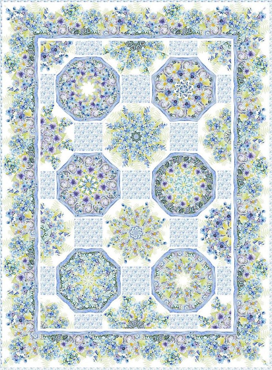 Leah Collection One Fabric Kaleidoscope Quilt KIT