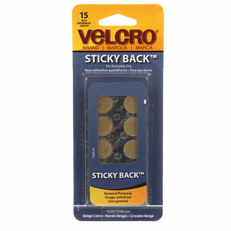 Sticky Back Dots - Beige - Velcro Brand Fastener 5/8" - 90071 V